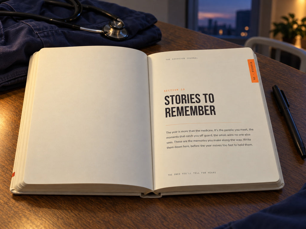 The Housejob Journal, Stories to Remember divider at dusk